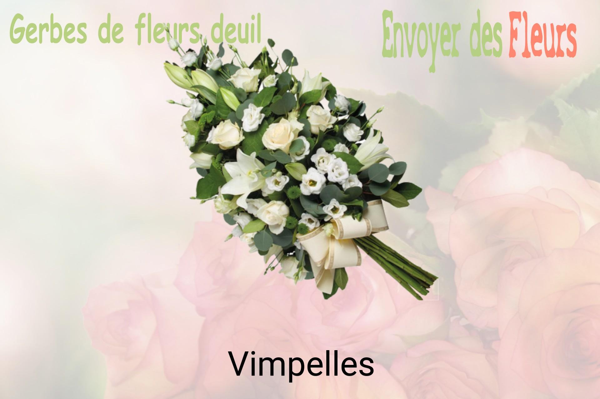 Gerbe de fleurs de deuil livrée à Vimpelles